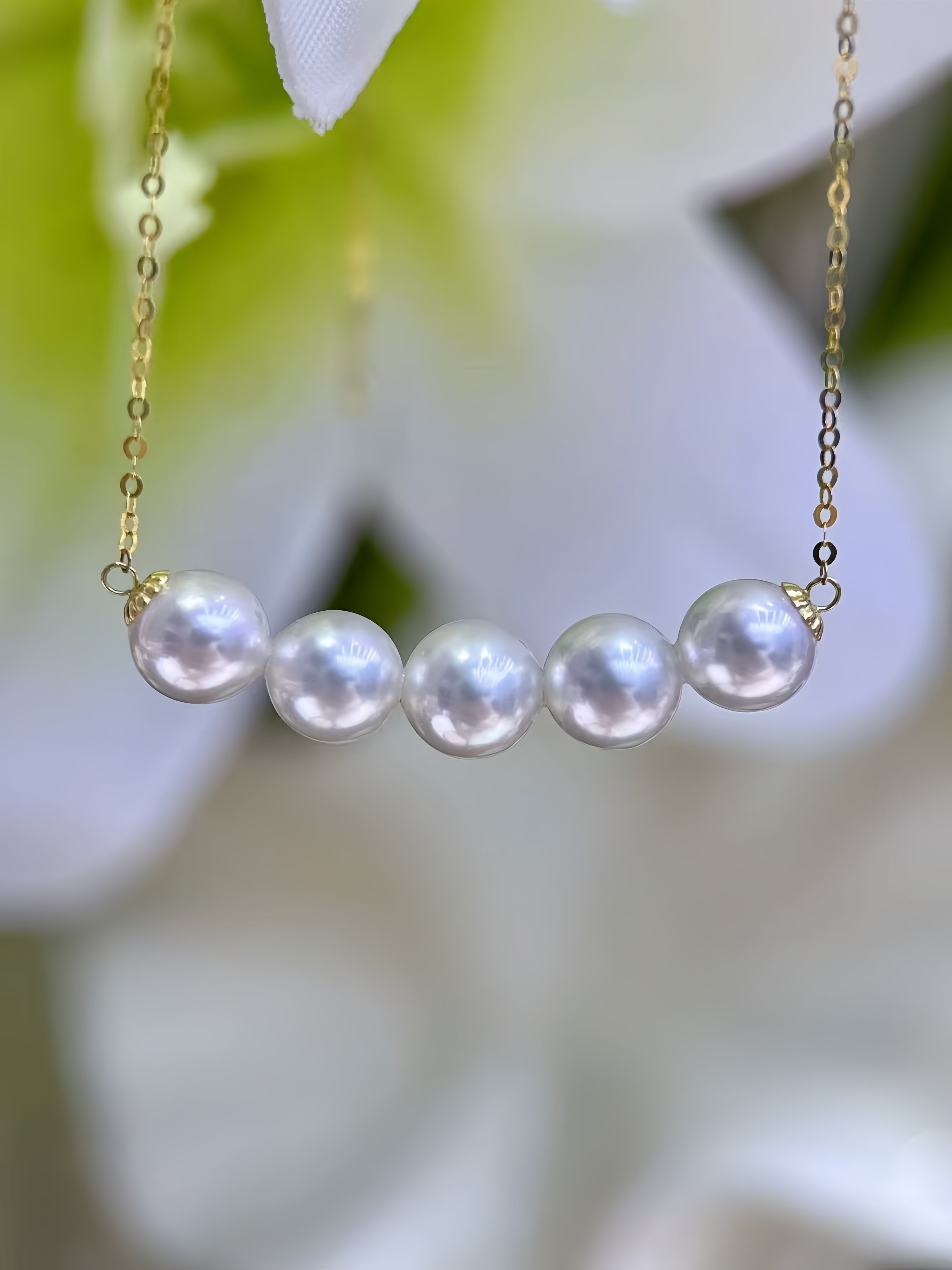 6-7mm Akoya Pearl Necklace/18K Gold N.01
