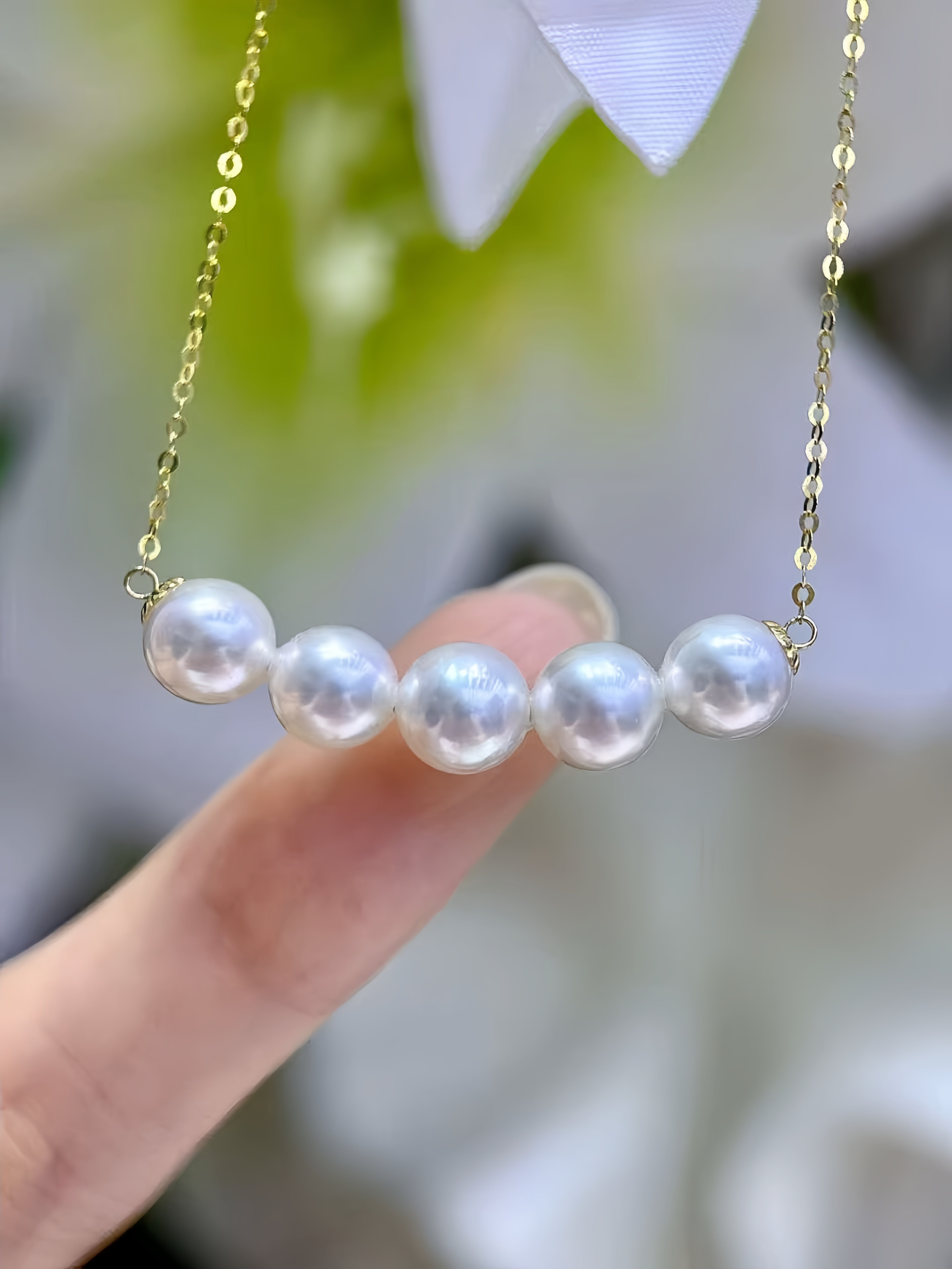 6-7mm Akoya Pearl Necklace/18K Gold N.01