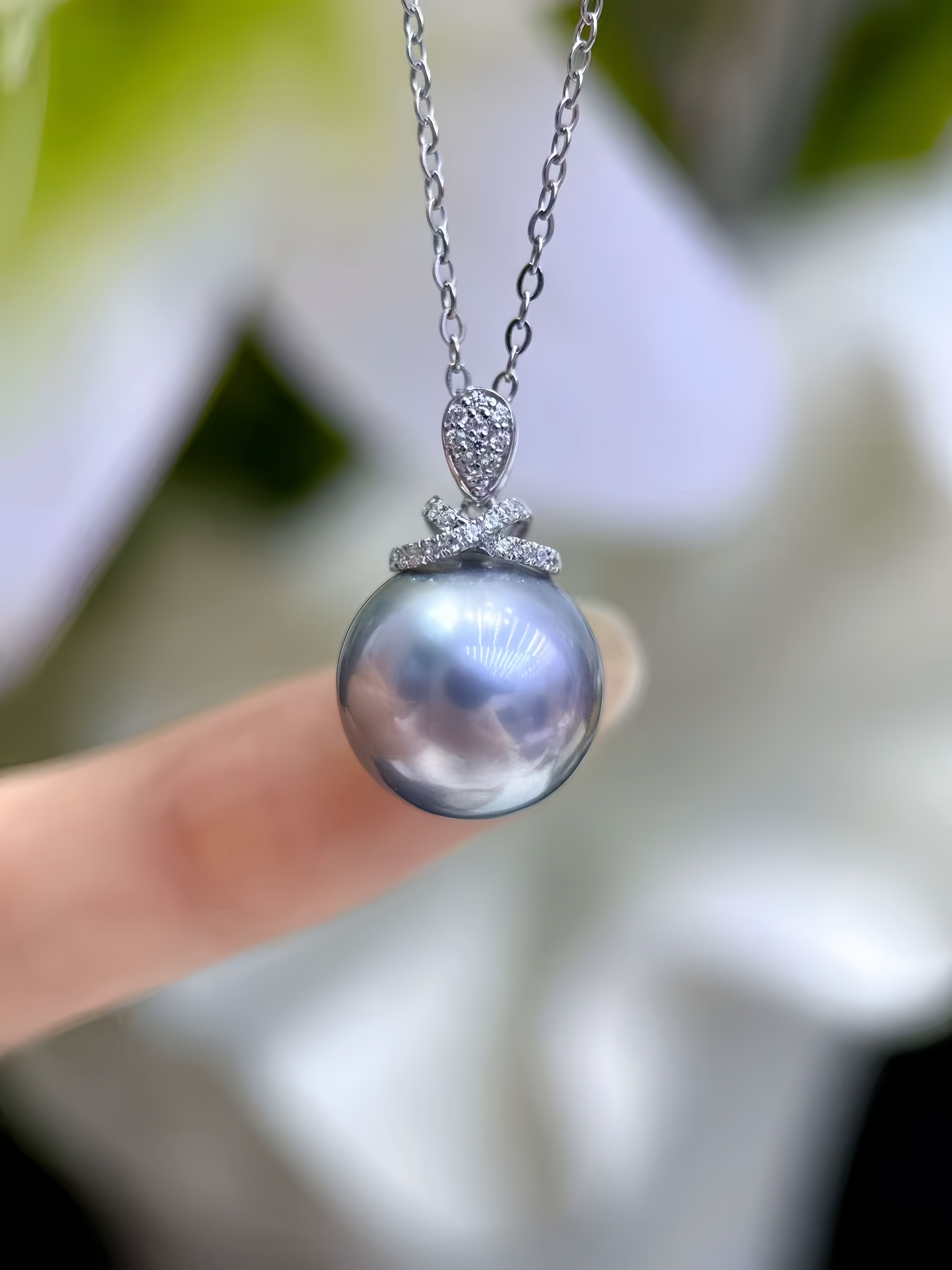 13-14mm Tahitian Pearl Pendant/18K Gold P.01