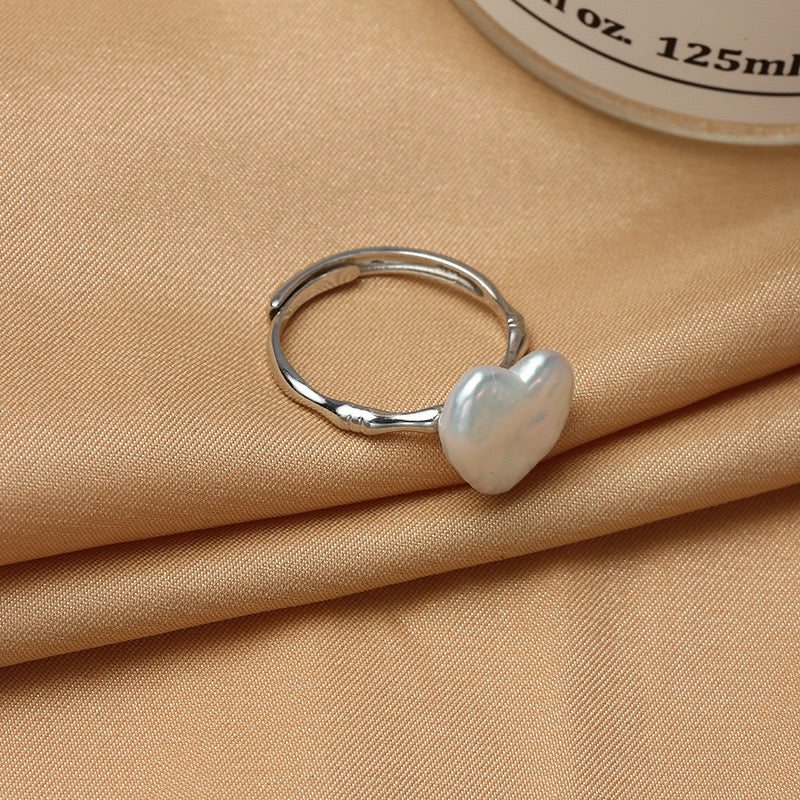 Alya's - Heart Pearl Ring