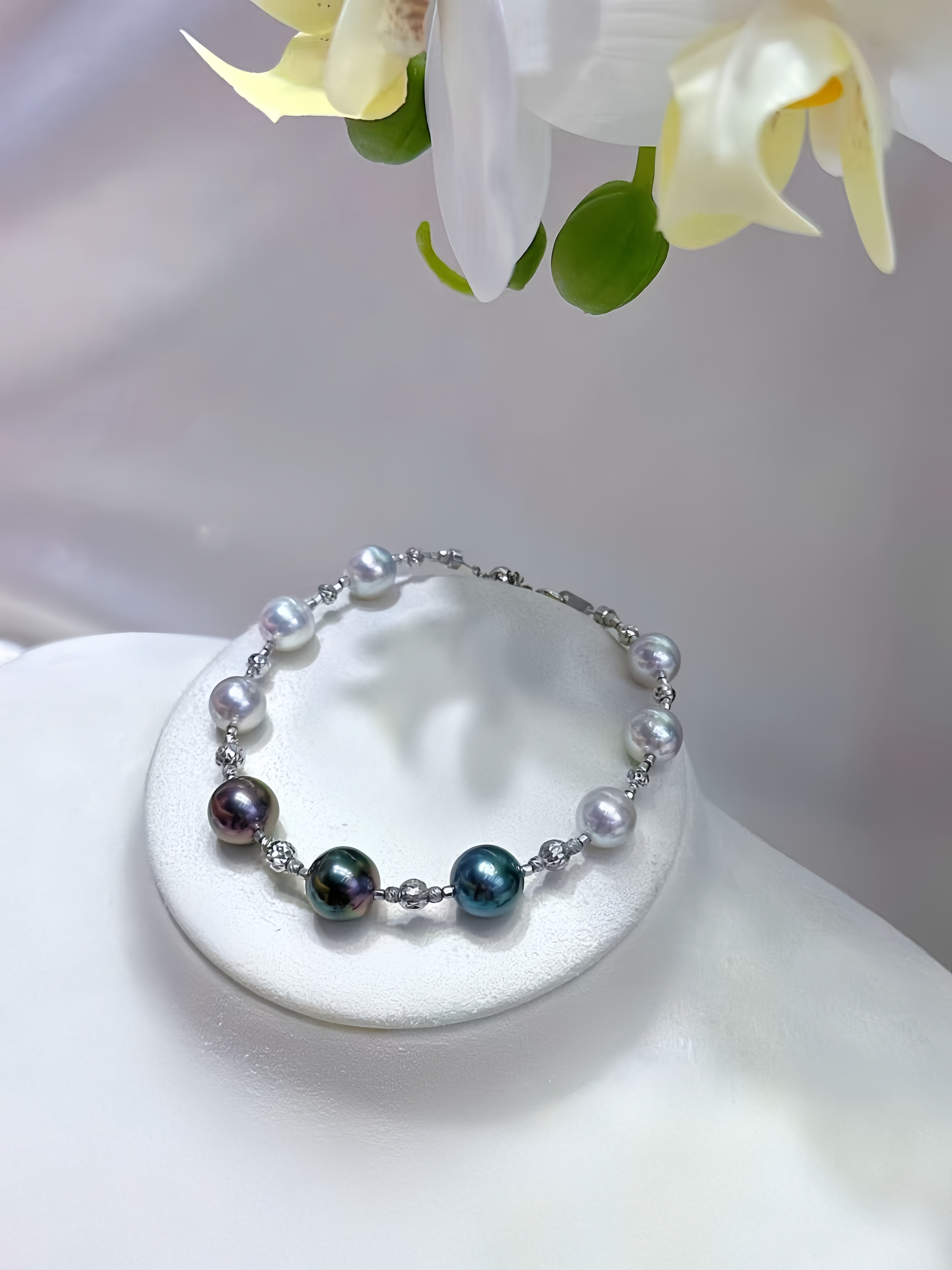 7mm&10mm Tahitian/Madama Pearl Bracelet B.01